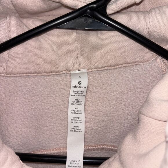 Womens Size 4 Lululemon Scuba Hoodie Pink Flaw - Picture 2 of 6